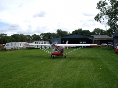 Cyclone AX3 G-MYRO Check-Flight, Clipgate Farm