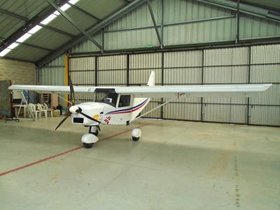 ICP Savannah MXP 740 in the hangar at la Ferté Gaucher